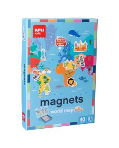 Apli Kids magnetinis žaidimas PASAULIO ŽEMĖLAPIS