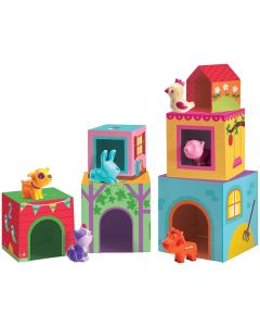 Djeco Topanifarm kubeliai