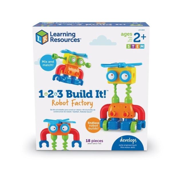 1-2-3 Build It! konstruktorius “Robotų gamykla”