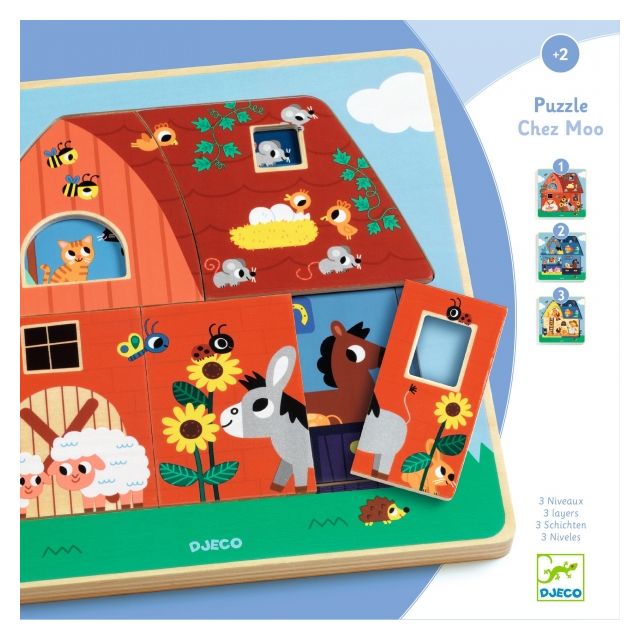 Sloksniuota medinė dėlionė „Ūkis“