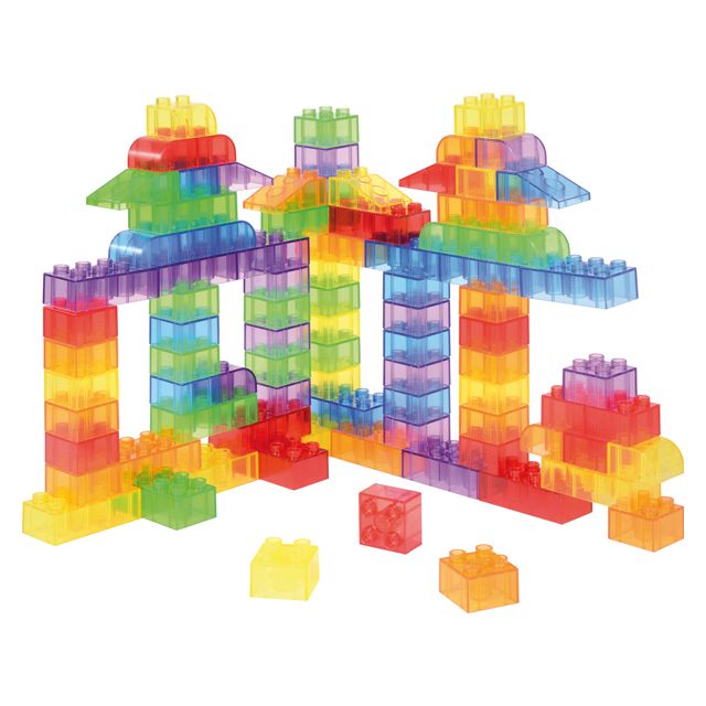 Permatomos spalvotos kaladėlės (90 vnt.)