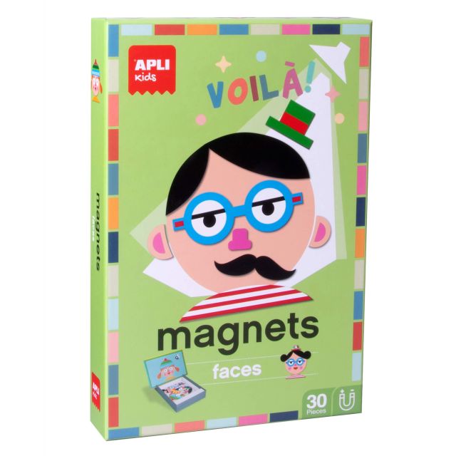 Apli Kids magnetinis žaidimas-dėlionė VEIDAI 