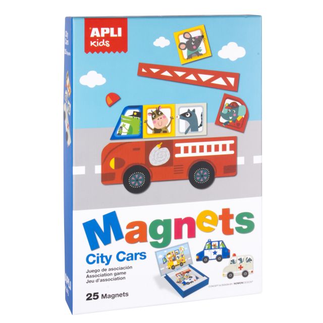Apli Kids magnetinis žaidimas-dėlionė MAŠINOS