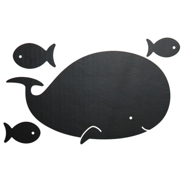 Juoda lipni kreidinė lenta Banginis