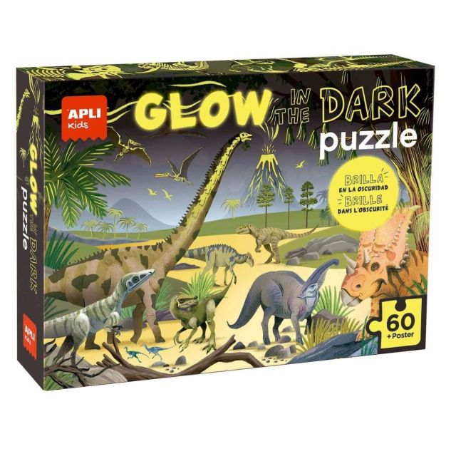 Tamsoje šviečianti dėlionė – Dinozaurai