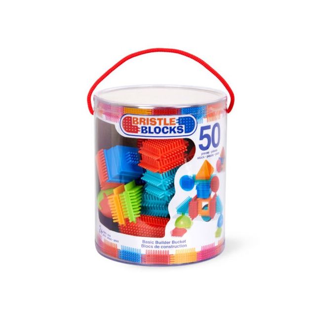 50 Bristle Blocks blokelių indelyje
