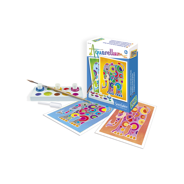 Mini Akvarelės rinkinys - Drambliai