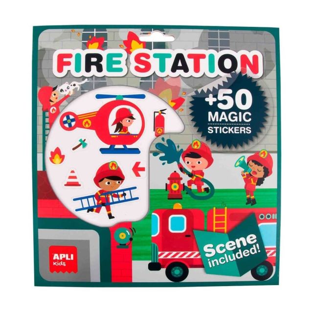 Lipdukų žaidimas su plakatu – Gaisrinė