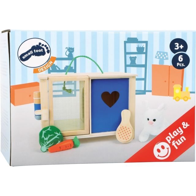 Žaislinis triušiukas su narveliu