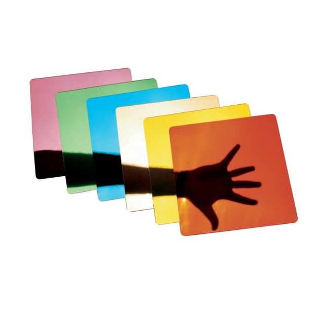 Šešių spalvotų akrilinių veidrodėlių rinkinys