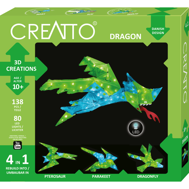 Kūrybinis rinkinys ,,Creatto Dragon“