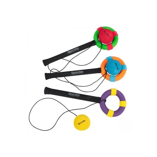 Spordas minkšto kamuoliuko gaudyklės su žiedu rinkinys (3 vnt.)