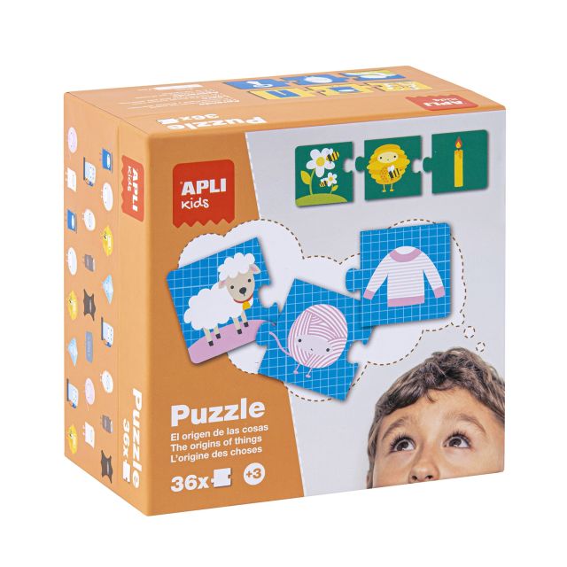 Apli Kids dėlionė „Daiktų kilmė”