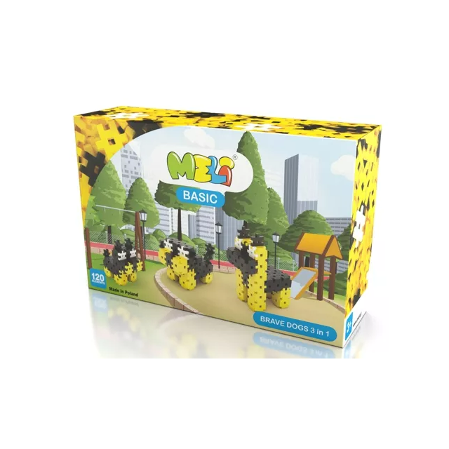 Meli konstruktorius Drąsūs šuniukai 3in1