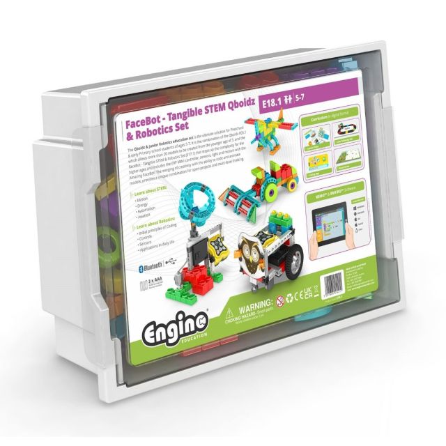 Mokomasis FaceBot - Tangible STEM Qboidz & Robotics rinkinys