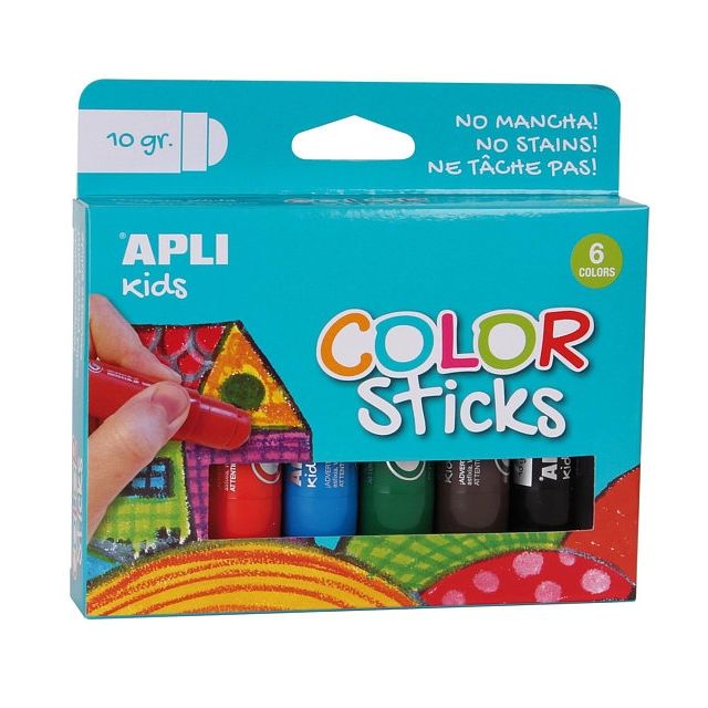 Apli Kids dažų pastelės (6 spalvos)