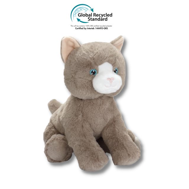 Pliušinis žaislas pilkas katinas (22 cm)