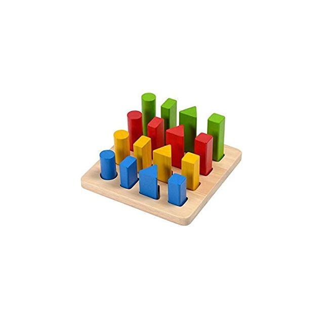 PLAN TOYS Medinė Lentelė su geometrinėmis figūromis