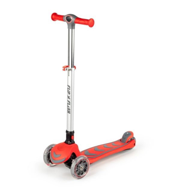 Paspirtukas su šviečiančiais ratukais (raudonas)