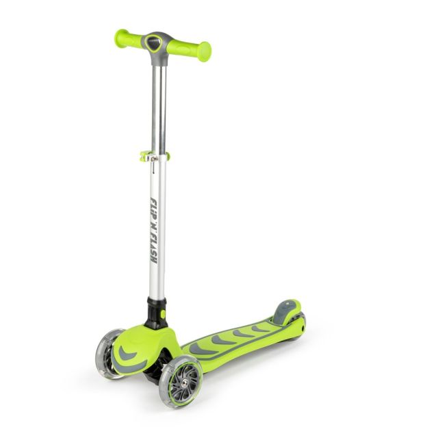 Paspirtukas su šviečiančiais ratukais (žalias)