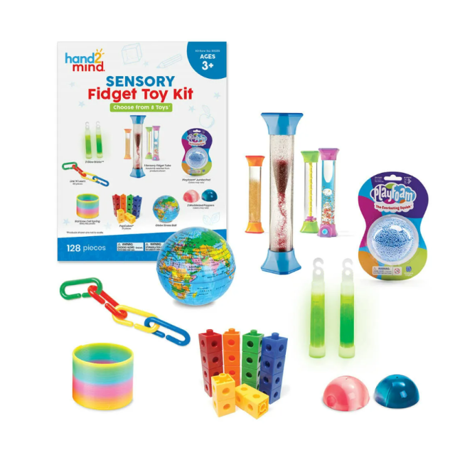 Sensorinis žaislų rinkinys (8 skirtingi žaislai)