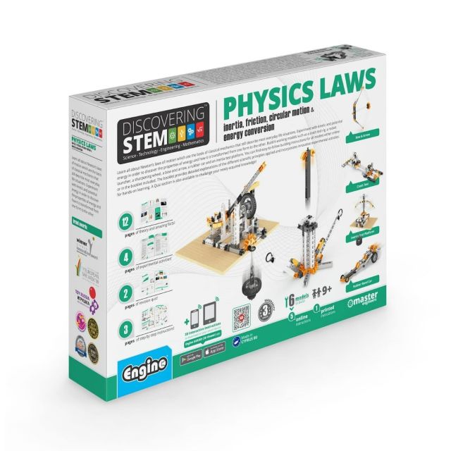 Mokslinis rinkinys „FIZIKOS DĖSNIAI: inercija, trintis, sukamasis judėjimas ir energijos virsmas“