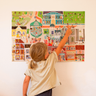 Didelis plakatas su daugkartiniais lipdukais MIESTAS