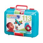 113 Bristle Blocks blokelių lagaminėlyje