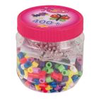 Hama Maxi karoliukai ir dėliojimo lentelės rožiniame indelyje