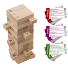 Emocijų bokštas (klausimų kortelės su medinėmis kaladėlėmis) didelis