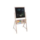 Pastatoma medinė dvipusė piešimo lenta