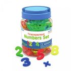 Skaidrūs spalvoti skaičiai su matematiniais ženklais